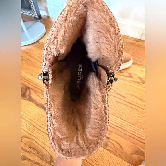 J SLIDES Brown Suede Waterprrof Lined Boots - Picture 3 of 5